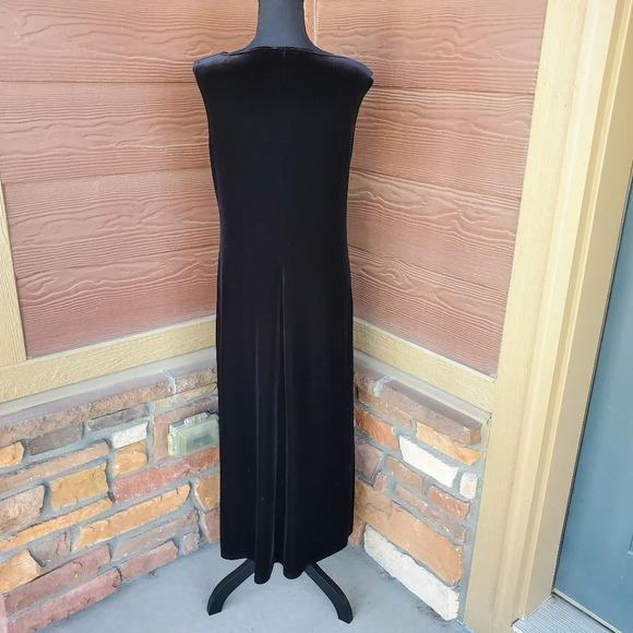 90's Slinky Kathie Lee Collection Velvet Dress w/ Rose Embellishment Size Medium - Picture 13 of 13